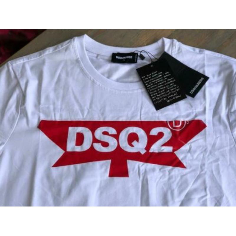 Dsquared T-shirt DSQ2 Merk Wit Maat M Nieuw Heren