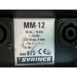 Syrincs geluidsset met QSC PLX 3002 versterker