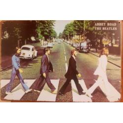 Beatles Abbey Road zebrapad reclamebord van metaal wandbord
