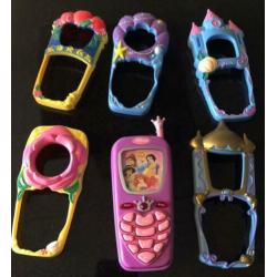 Disney Prinsessen Mobil telefoon met 5 verschillende hoezen