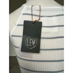 LEVV top / shirt wit / grijs NIEUW mt 122 / 128 WH