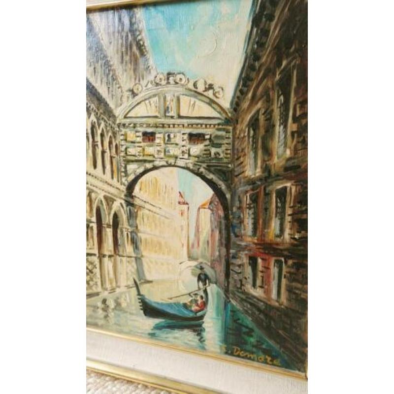 Vintage schilderij Venetie € 15,-