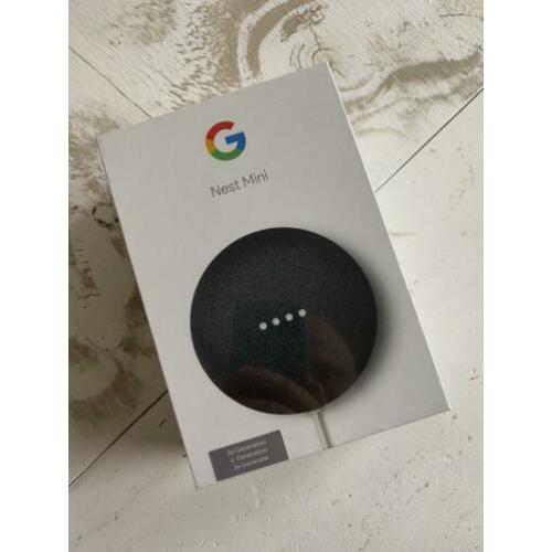 Google Nest Mini 2e generatie nieuw in doos in zwart