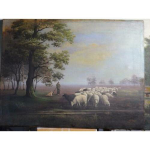 schilderij met schapen