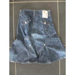 Donkerblauwe spijkerrok, merk Vingino Jeans Maat 12 jaar