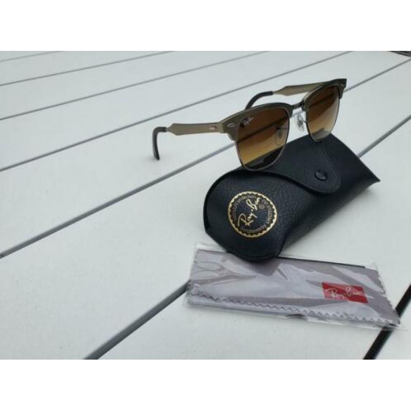 Ray ban rb3507 clubmaster aluminium/gold. Nieuwstaat size 49