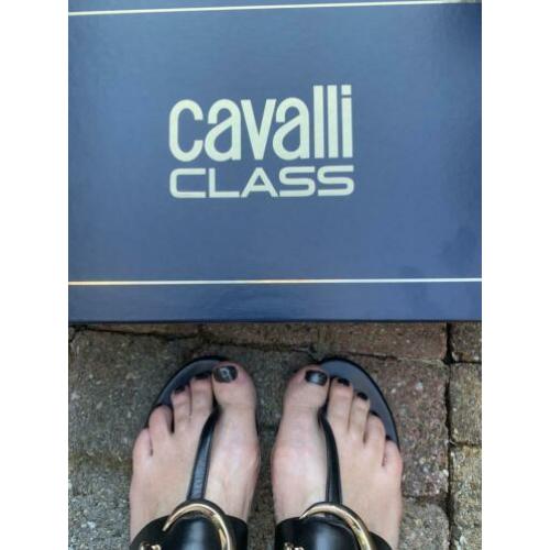 Cavalli class sandalen nieuw zwart leer 39